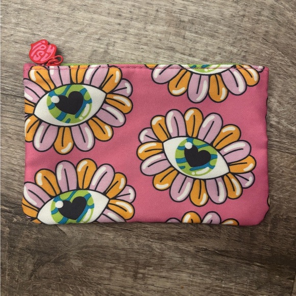 ipsy Pink and Orange Floral Eye Pouch - Picture 1 of 3